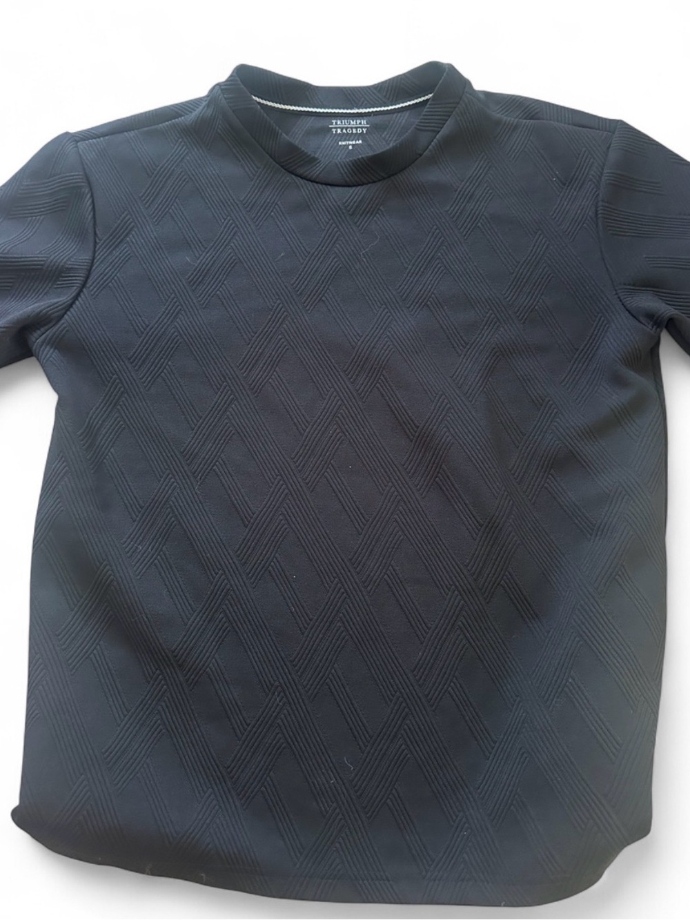 Triumph Black Short-Sleeve Textured Top